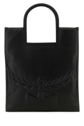 Mcm Black Nappa Leather Aren Shopping Bag