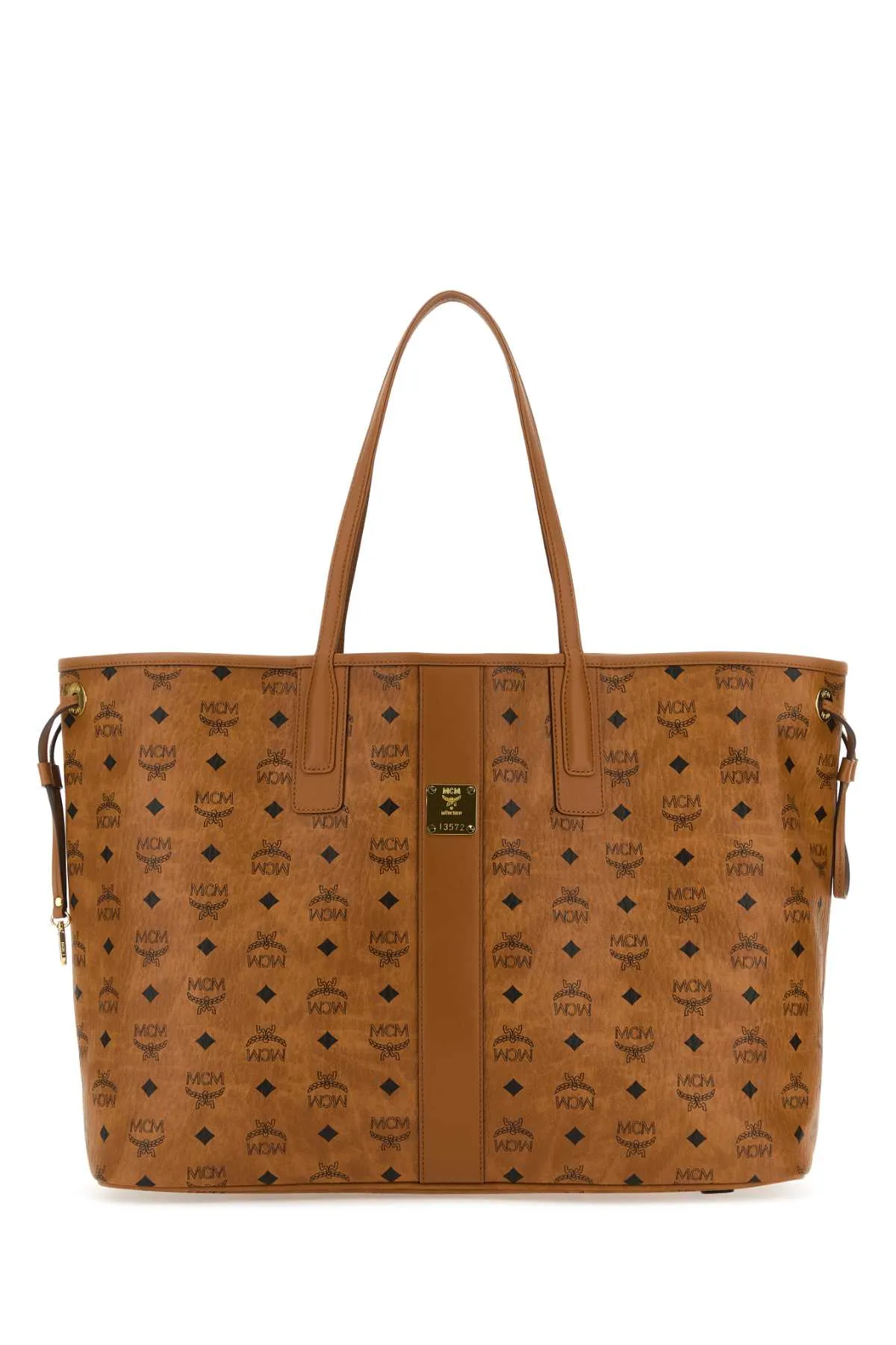 Mcm Printed Leather Reversible Liz Shopping Bag