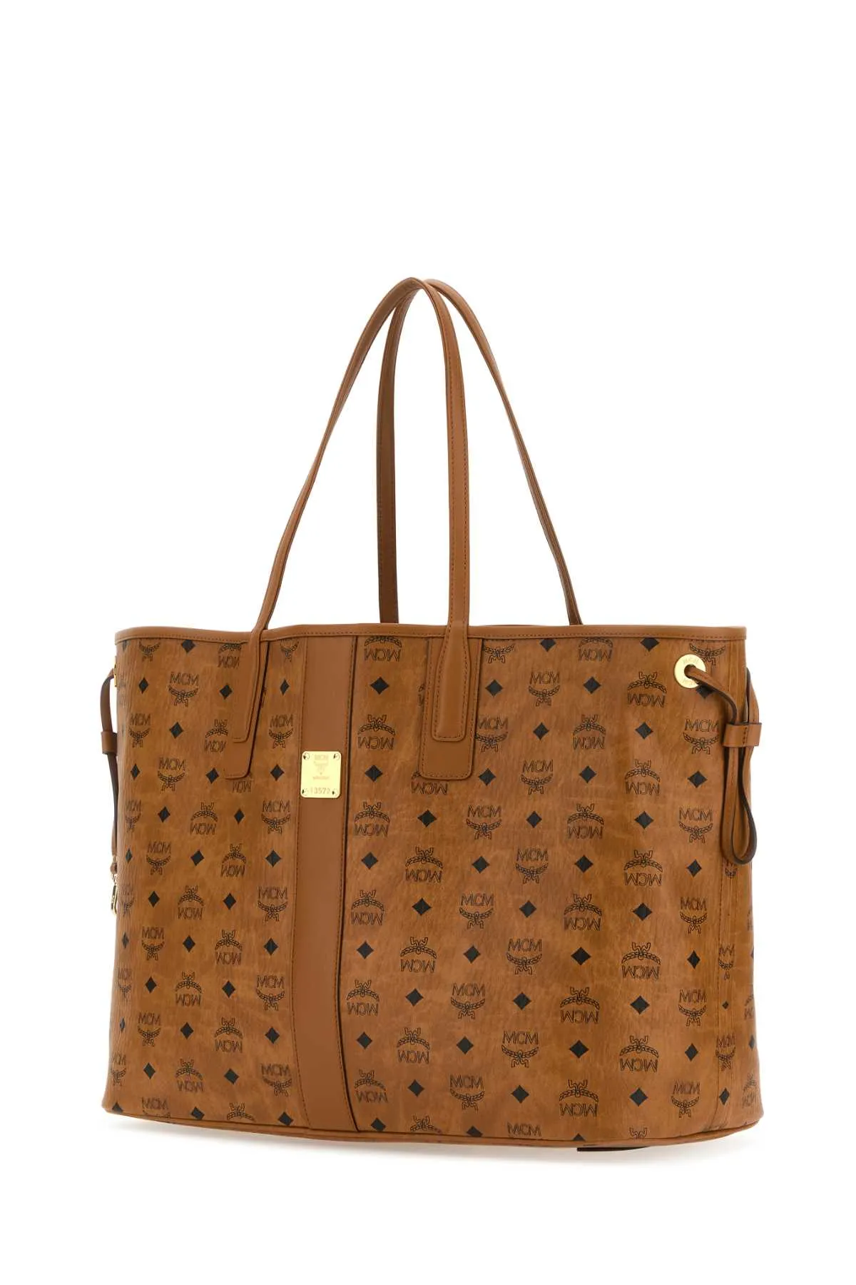 Mcm Printed Leather Reversible Liz Shopping Bag