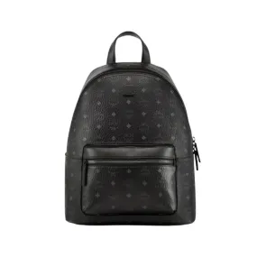 MCM Stark Black Backpack in Visetos