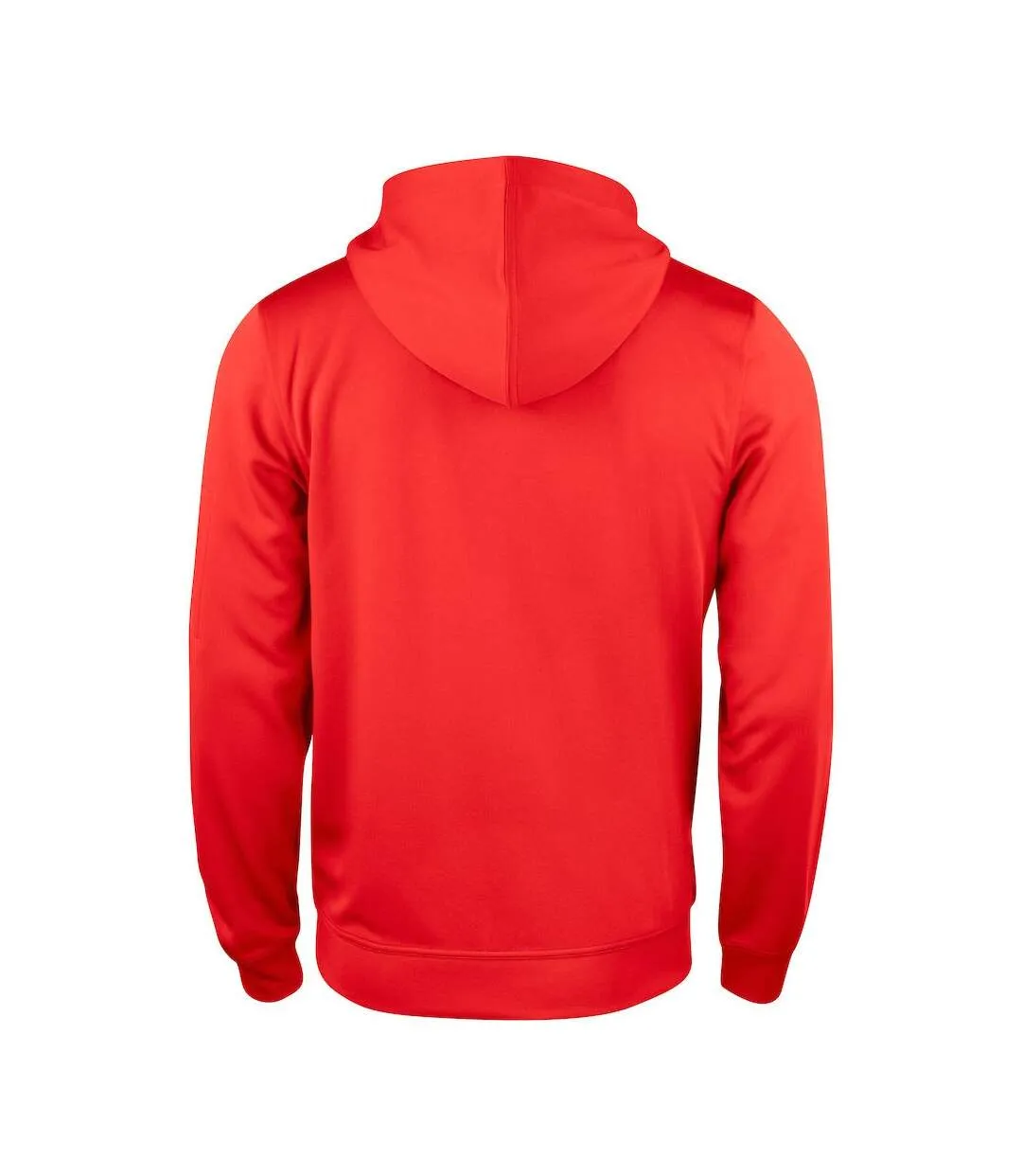 Mens basic active full zip hoodie red Clique