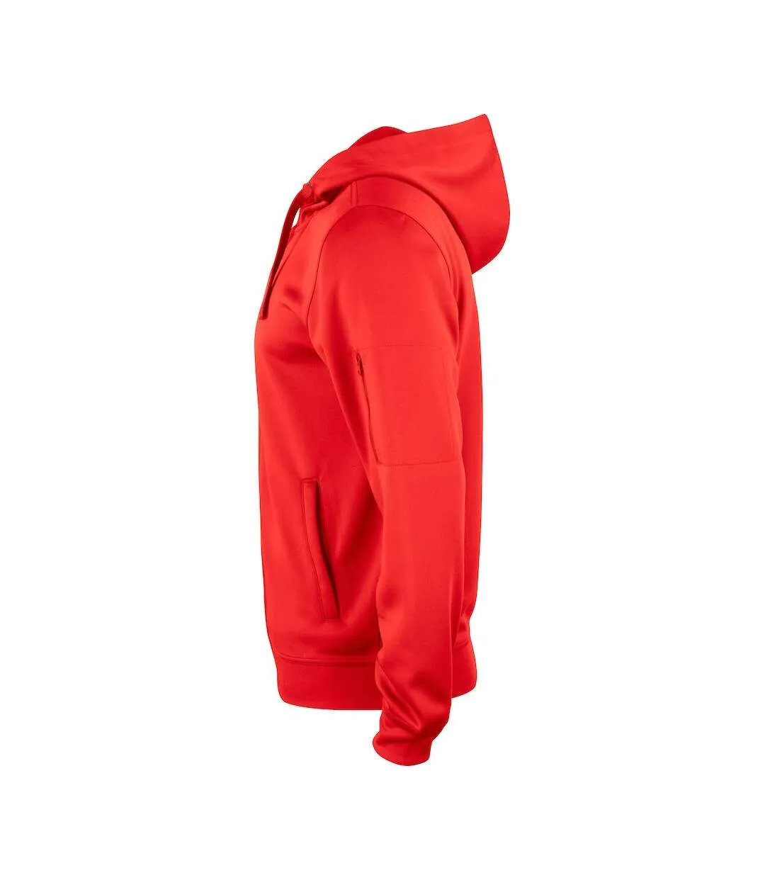 Mens basic active full zip hoodie red Clique