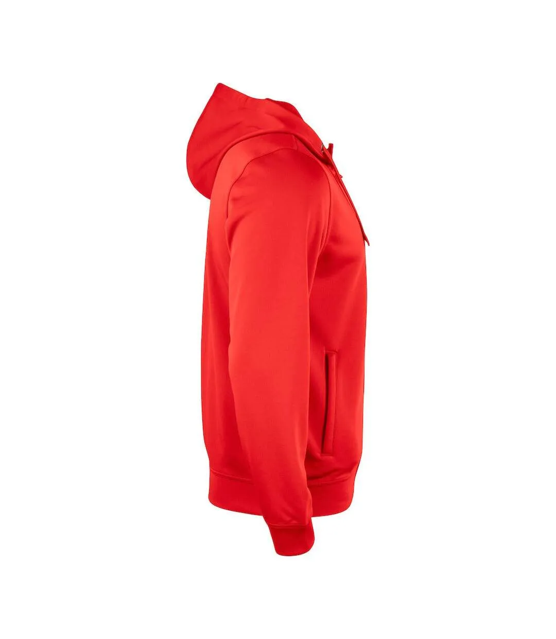 Mens basic active full zip hoodie red Clique