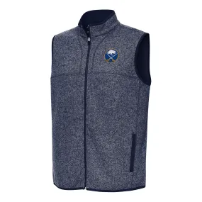 Men's Buffalo Sabres Antigua Heather Navy Fortune Full-Zip Vest