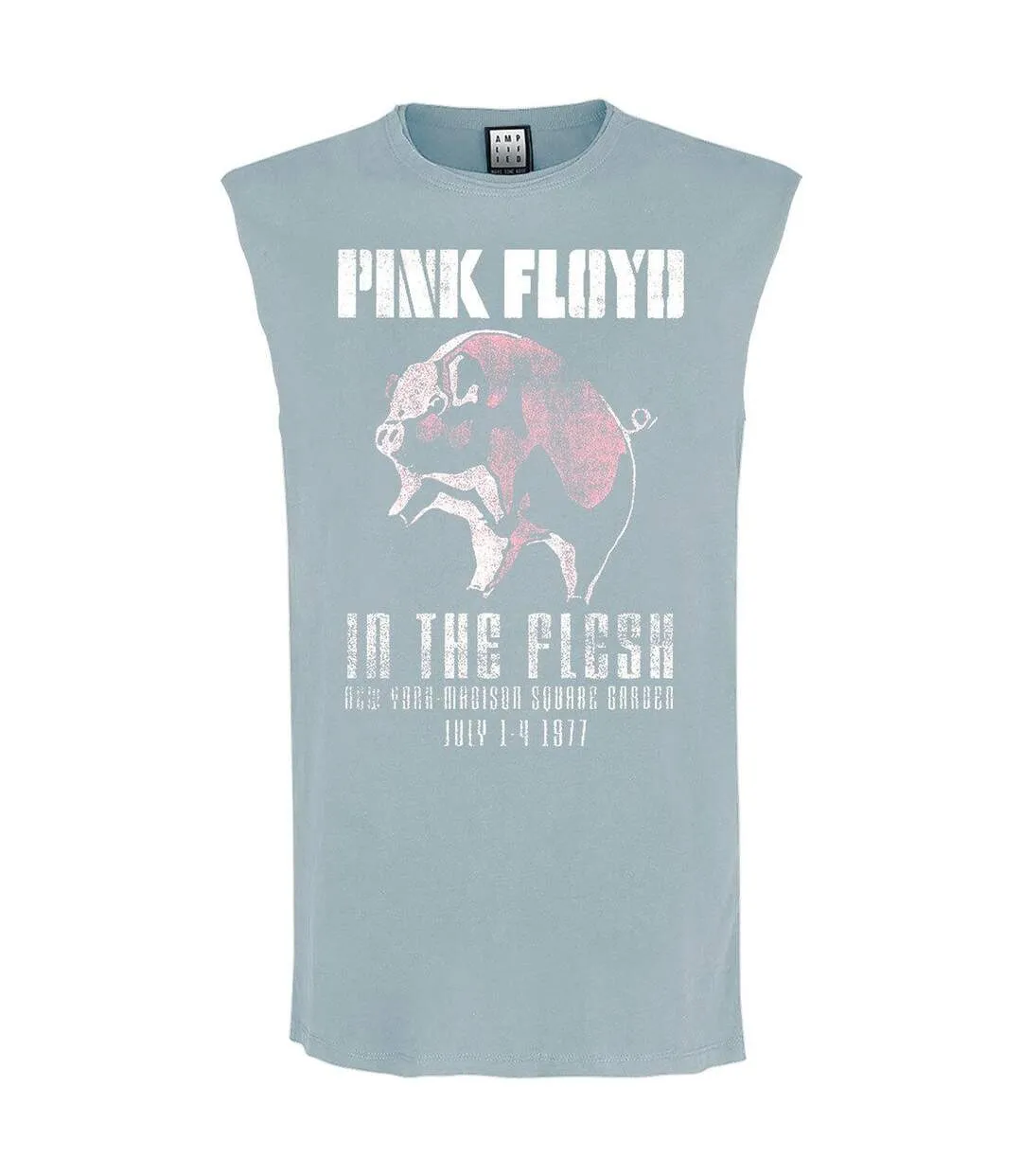 Mens in the flesh pink floyd sleeveless tank top strange blue Amplified