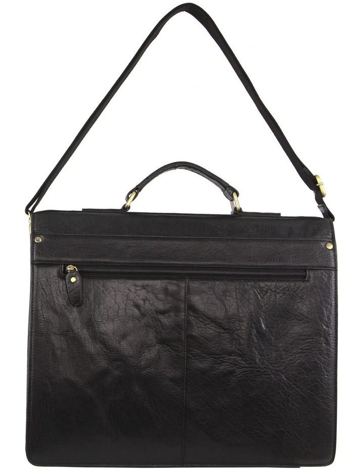 Men's Leather Business/Computer Bag in Black