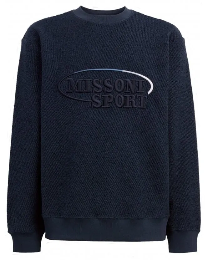 Mens Logo Sport Fleece Sweatshirt Navy