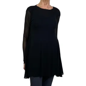 MESH A-LINE CREW-NECK TUNIC