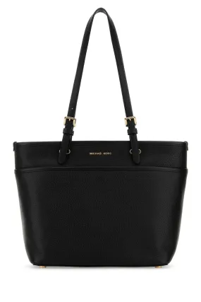 Michael By Michael Kors Black Leather Winston Shopping Bag