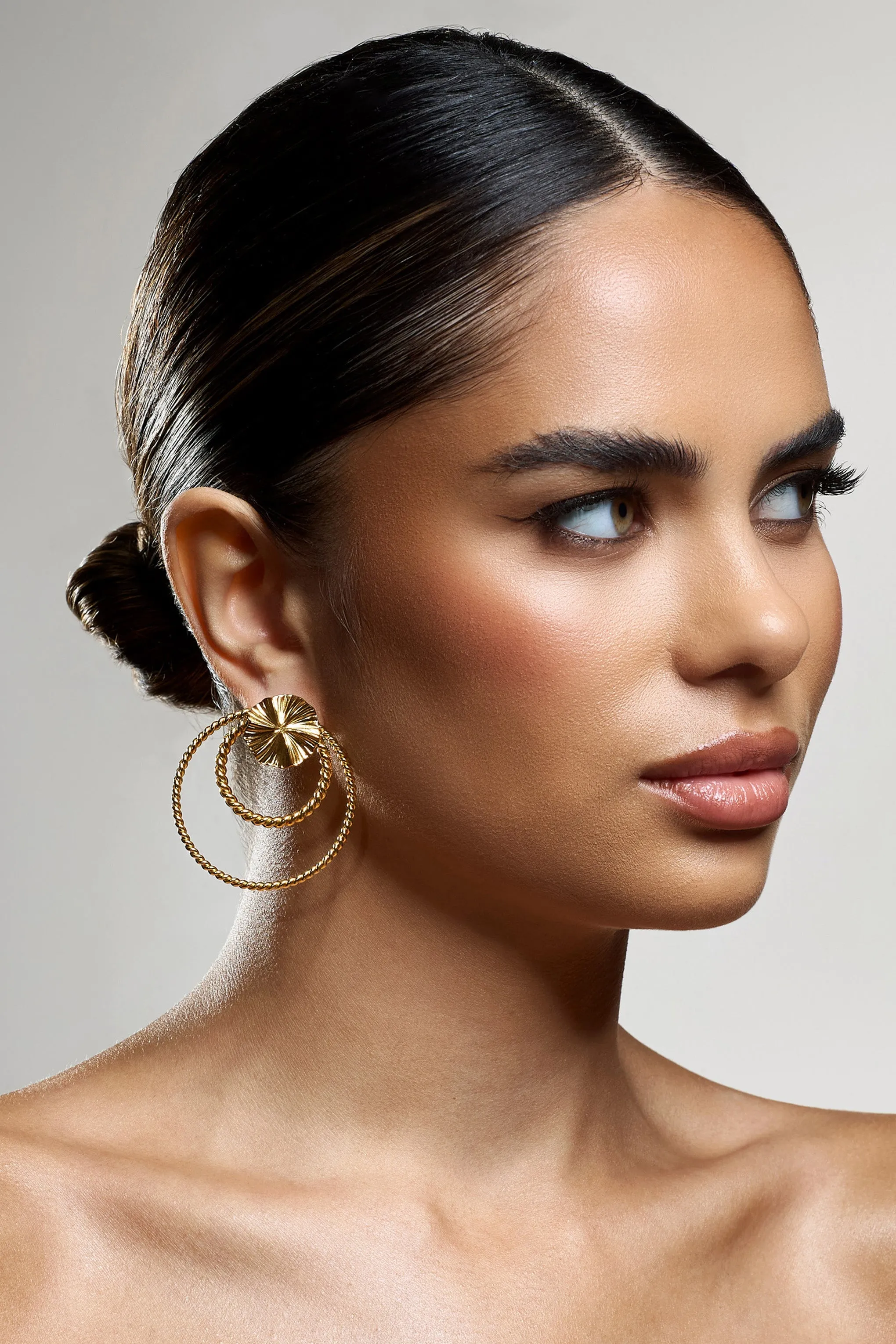 Misty | Gold Layered Twist Earrings