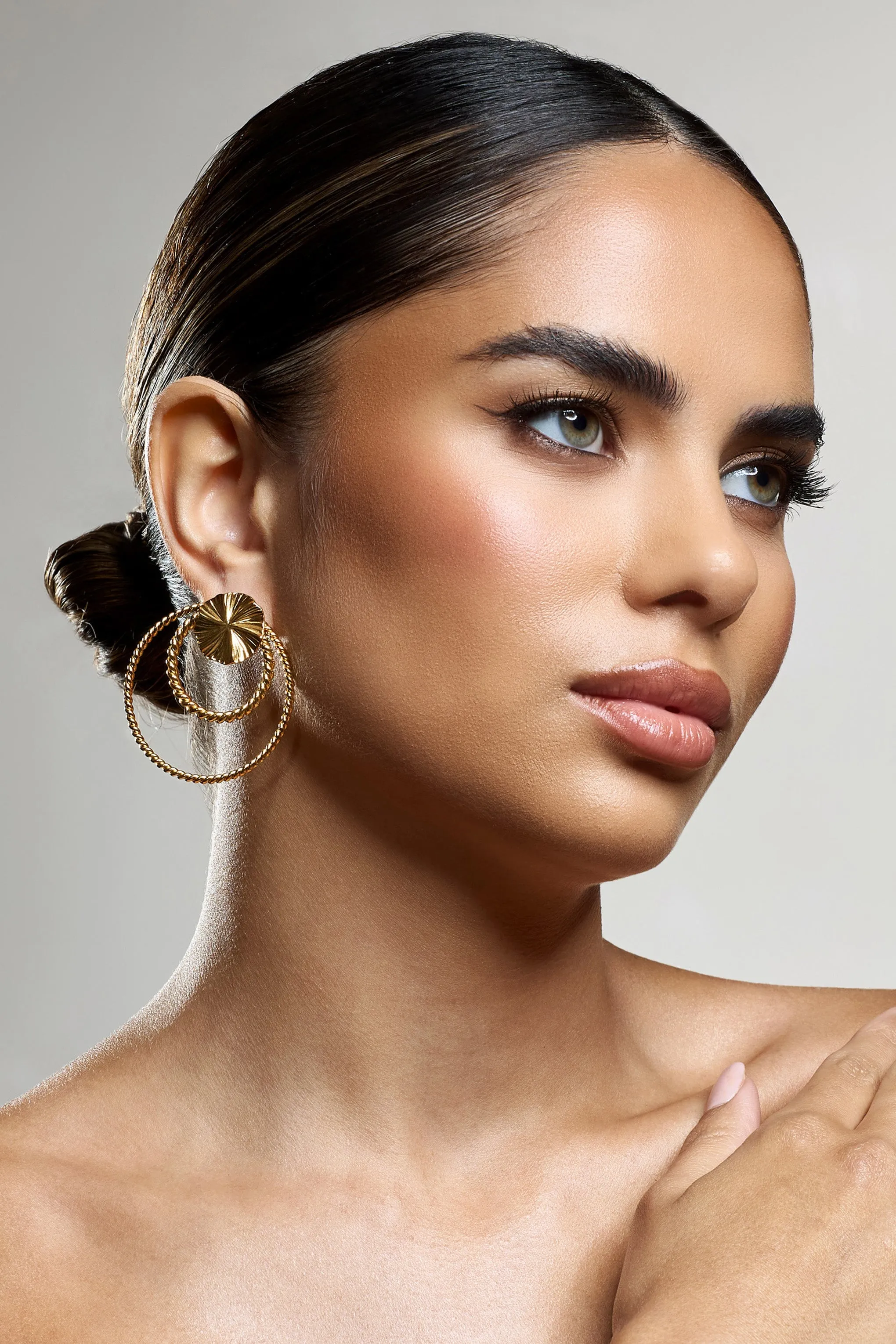 Misty | Gold Layered Twist Earrings