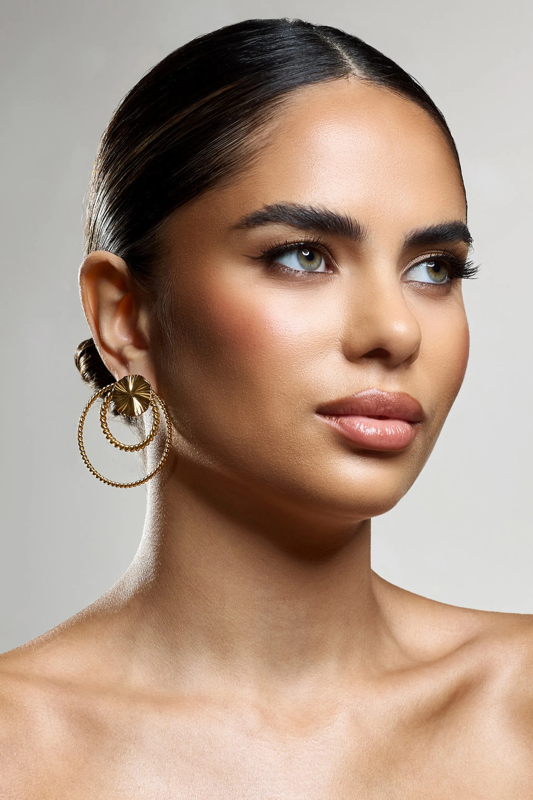 Misty | Gold Layered Twist Earrings