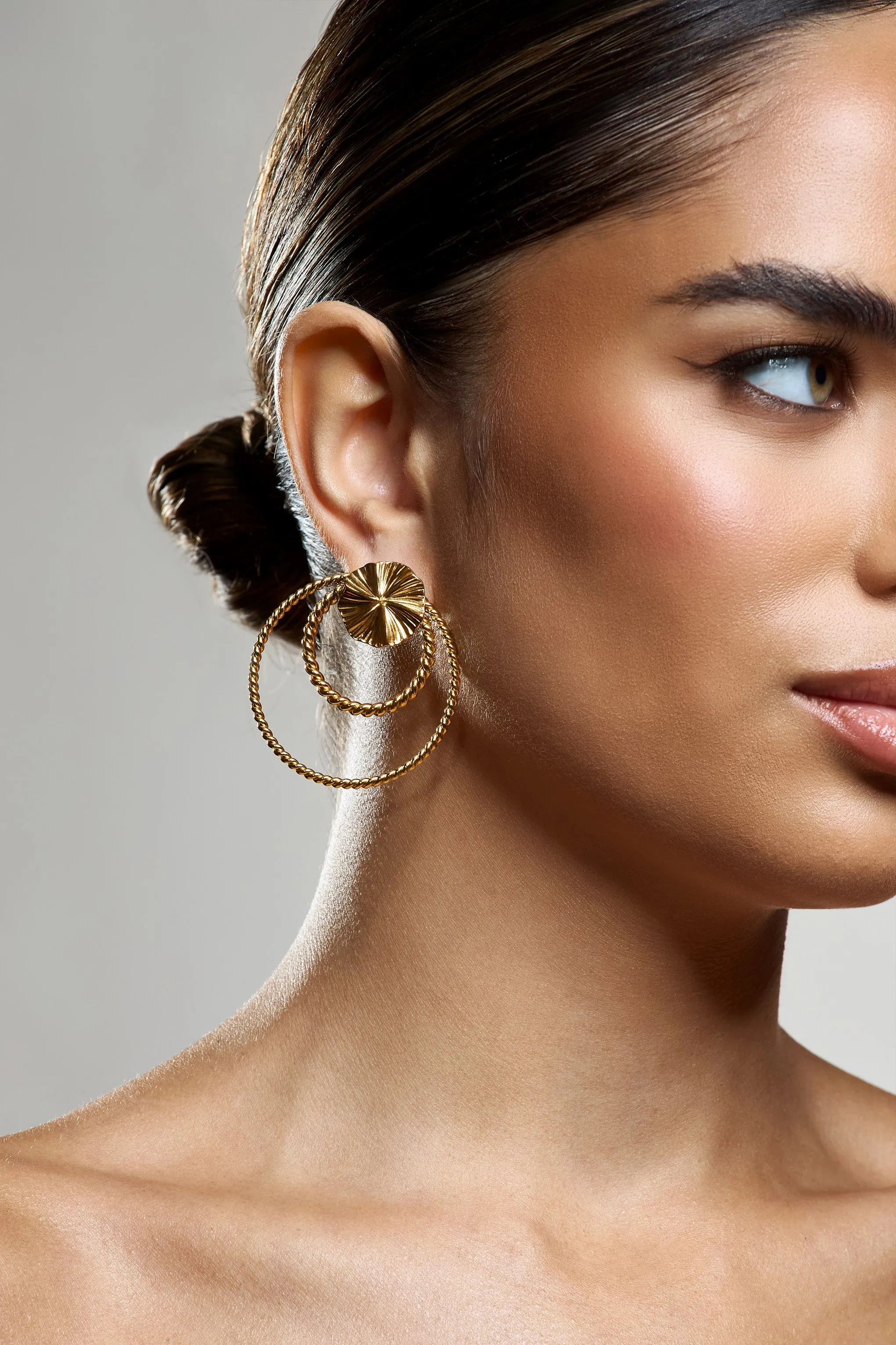 Misty | Gold Layered Twist Earrings