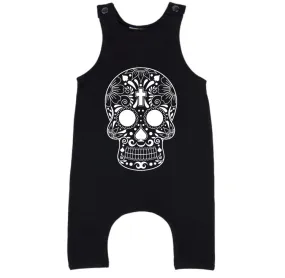 MLW By Design - Cross Skull Slouch Romper | Black