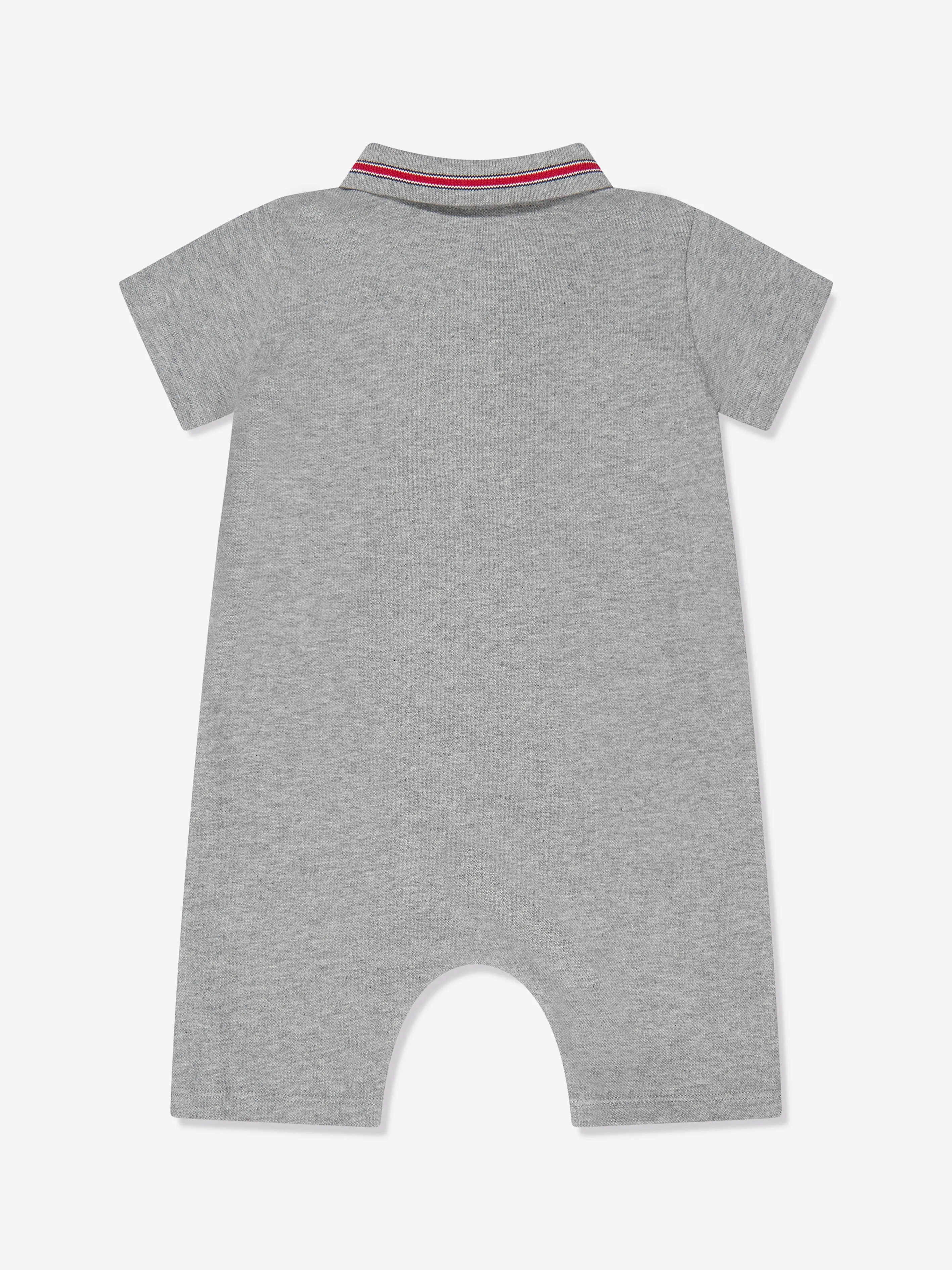 Moncler Enfant Baby Boys Polo Romper in Grey