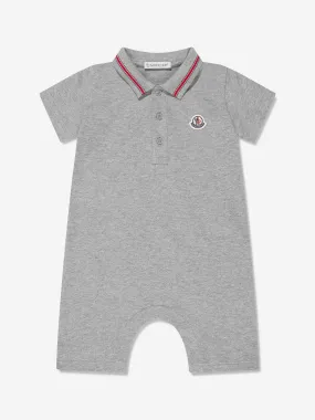 Moncler Enfant Baby Boys Polo Romper in Grey