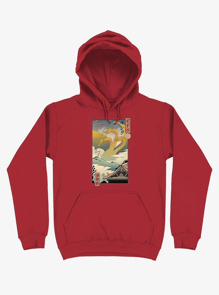 Monster Zero Ukiyo-e Red Hoodie