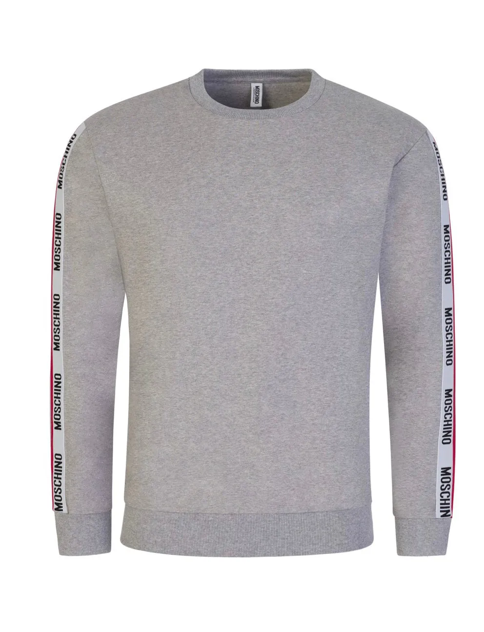 MOSCHINO TAPE COTTON FLEECE SWEATSHIRT - DARK GREY