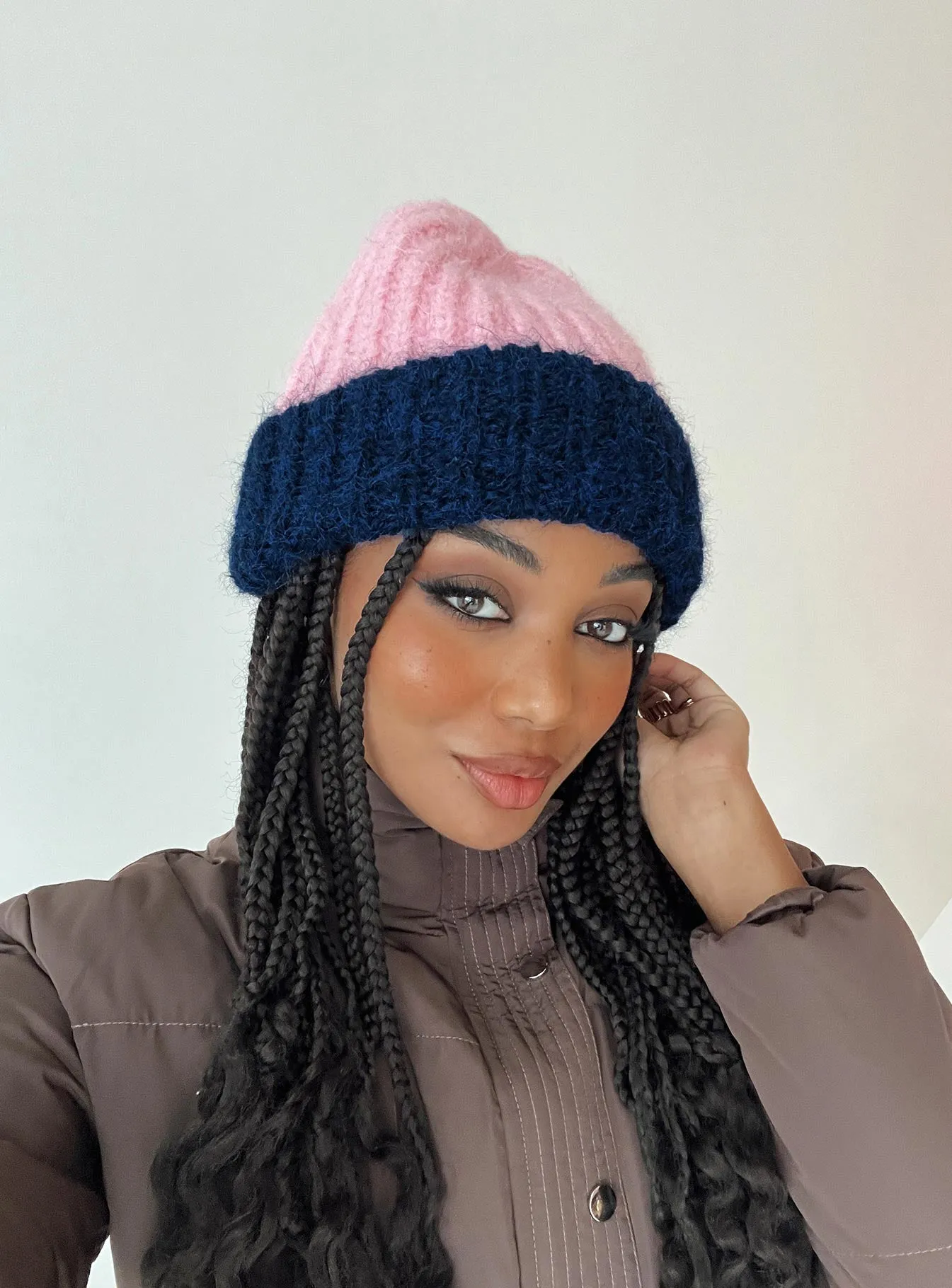 Moxlan Beanie Pink/navy