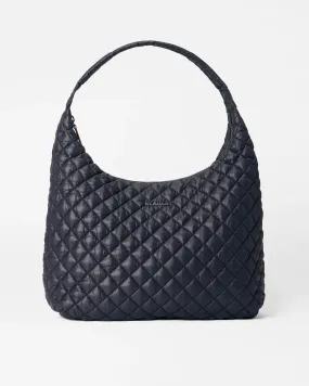 MZ WALLACE LARGE METRO SHOULDER BAG BLACK