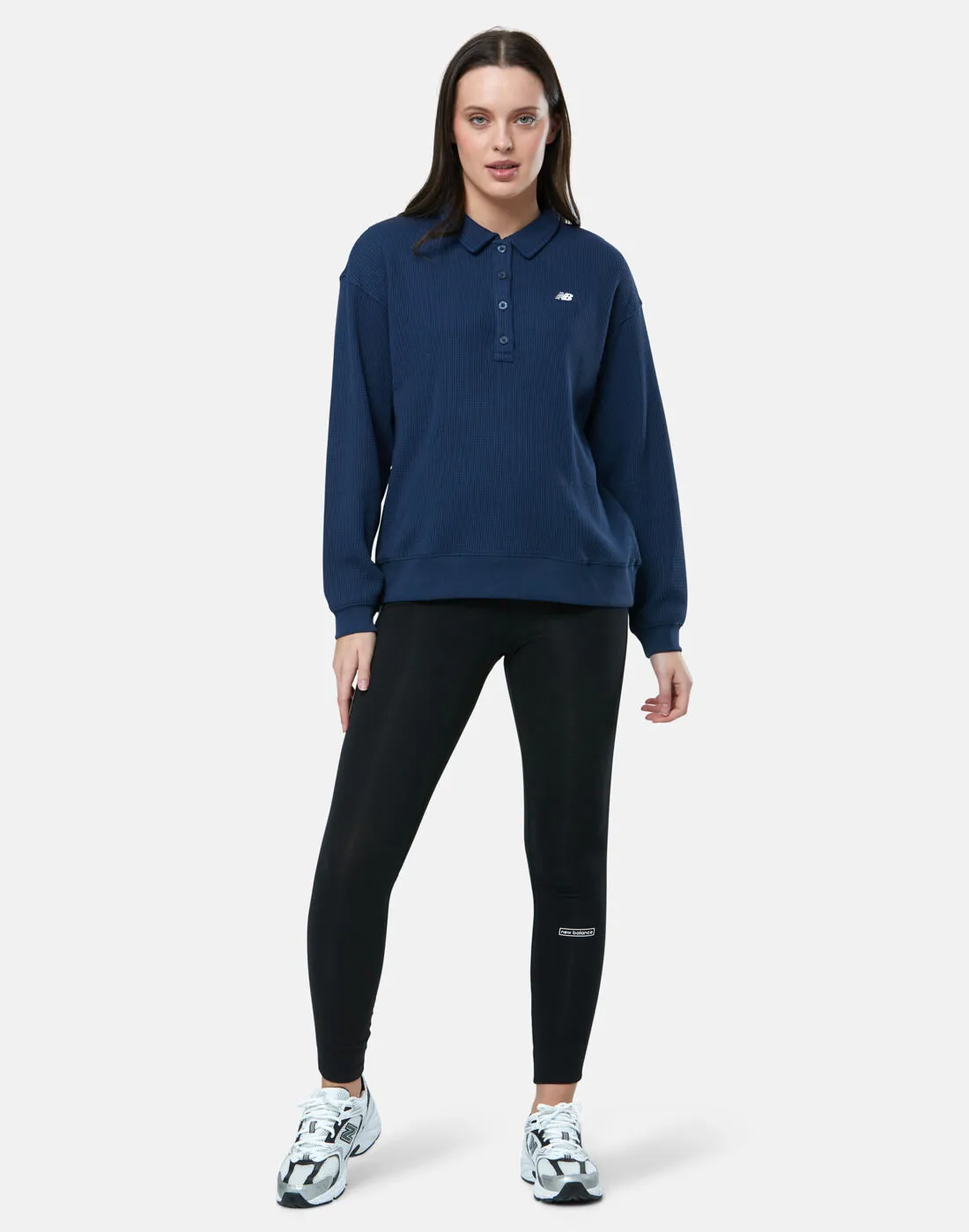 New Balance Womens Athletics Collared Sweatshirt