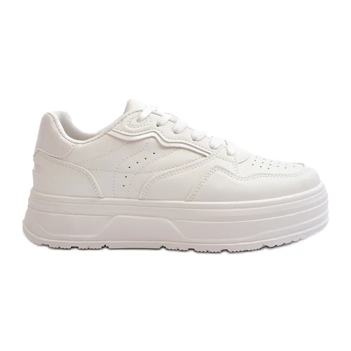 News Women's Platform Sneakers White Axivana