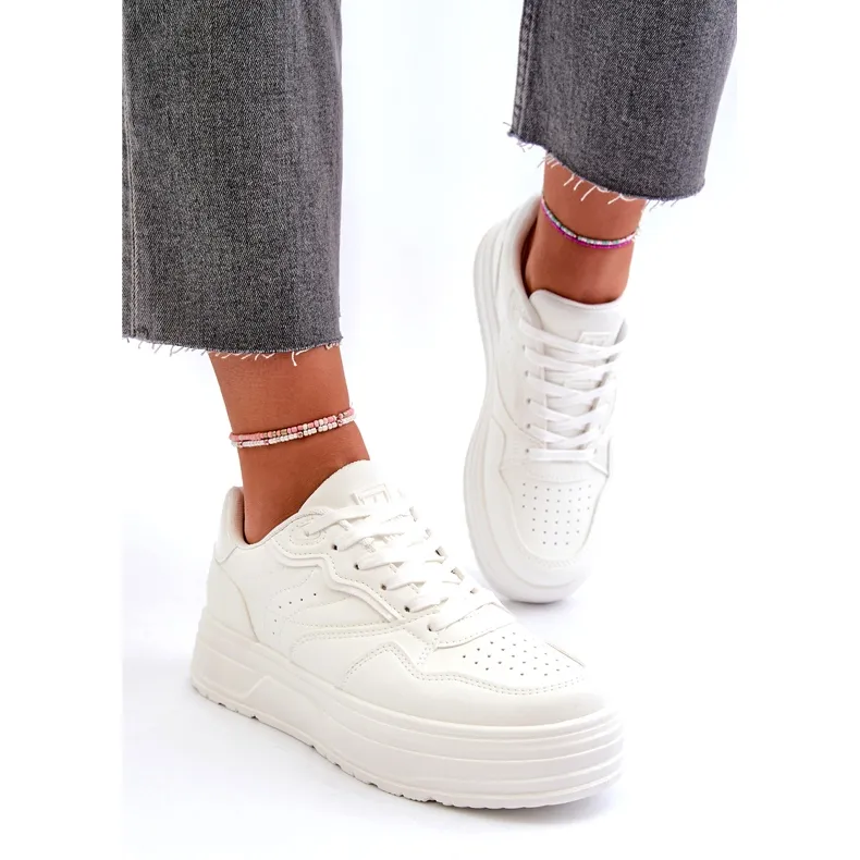 News Women's Platform Sneakers White Axivana