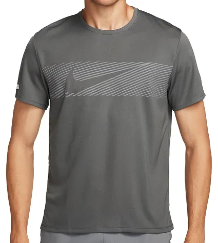 nike Nike Mens  Flash Miler Top  Grey FN3051 068 