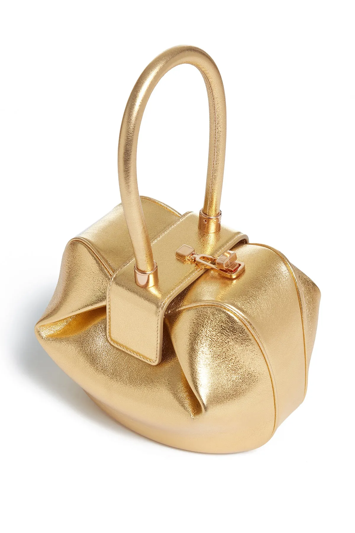 Nina Bag in Gold Metallic Nappa Leather