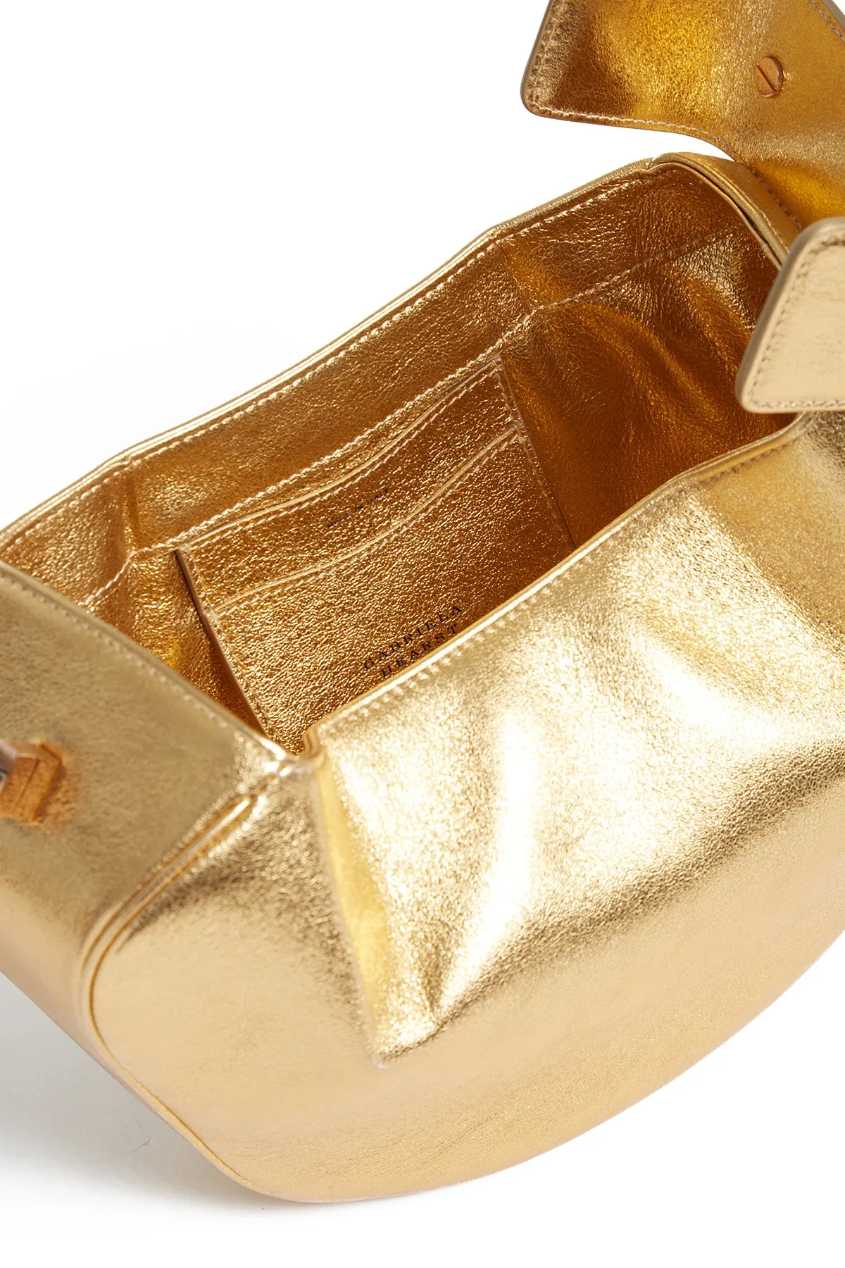 Nina Bag in Gold Metallic Nappa Leather