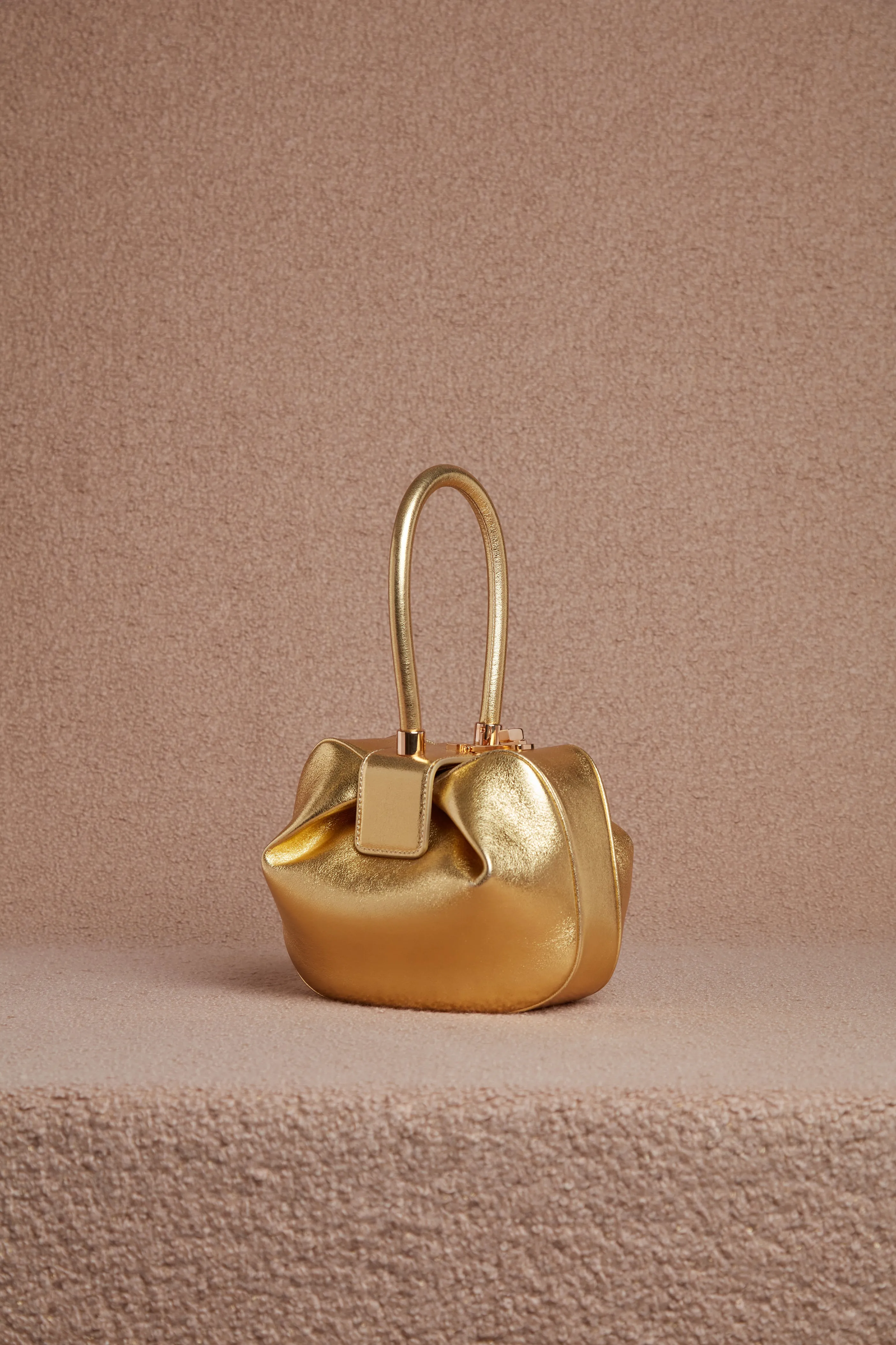 Nina Bag in Gold Metallic Nappa Leather