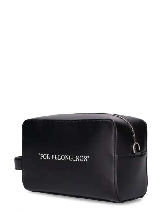 Off-White   Quote Bookish leather toiletry bag 