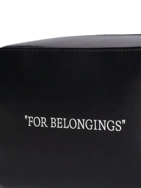 Off-White   Quote Bookish leather toiletry bag 