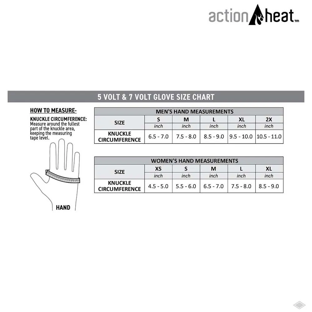 Open Box ActionHeat 5V Battery Heated Snow Gloves - Men's