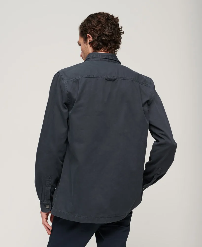 Organic Cotton Canvas Workwear Overshirt | Midnight Navy