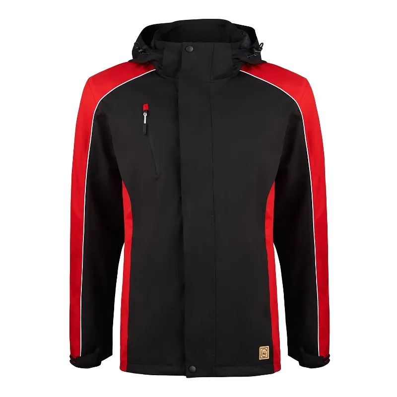 Orn Workwear Avocet EarthPro Eco-Friendly Rain Jacket with Bodywarmer (Black/Red)