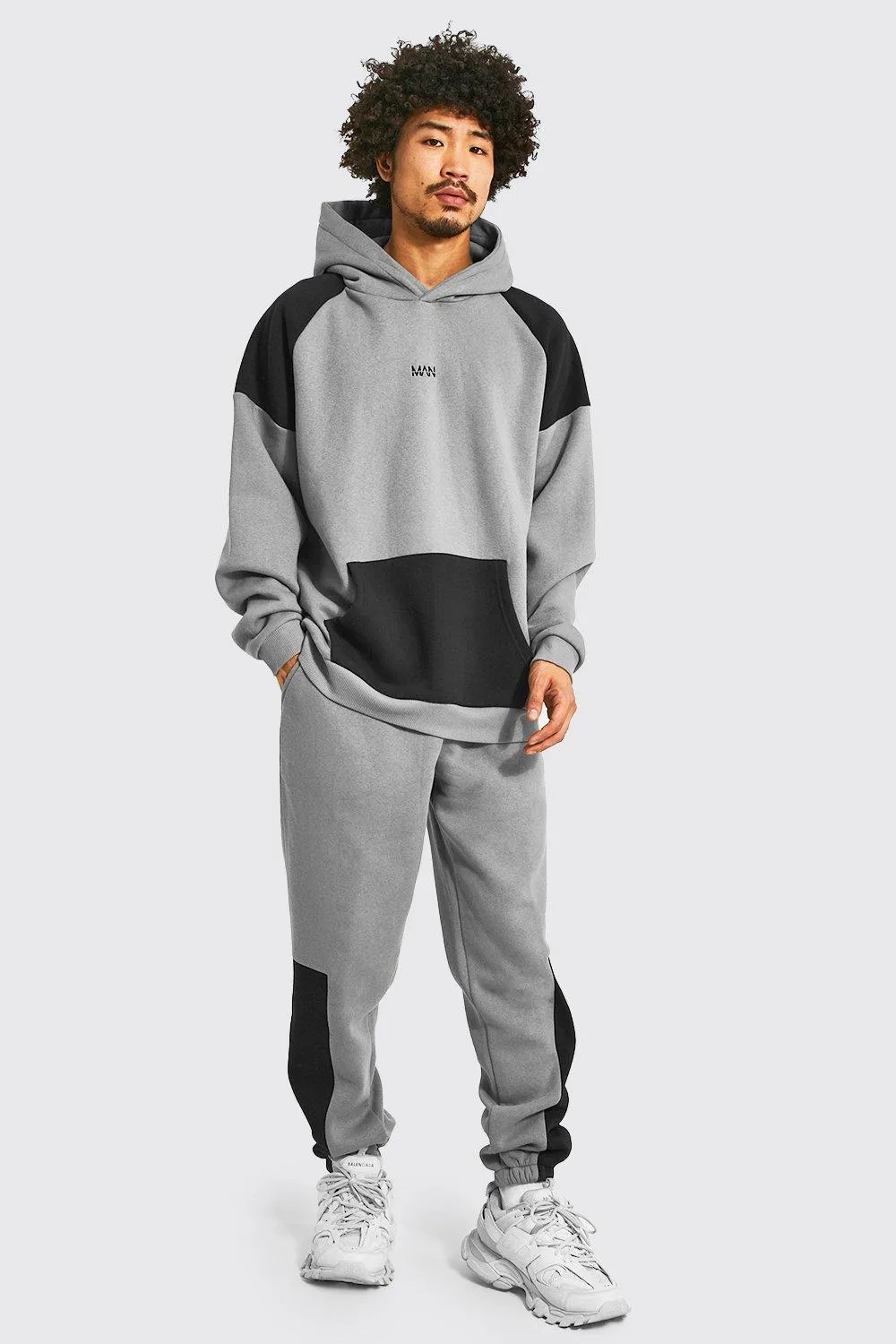 Oversized Man Colour Block Tracksuit