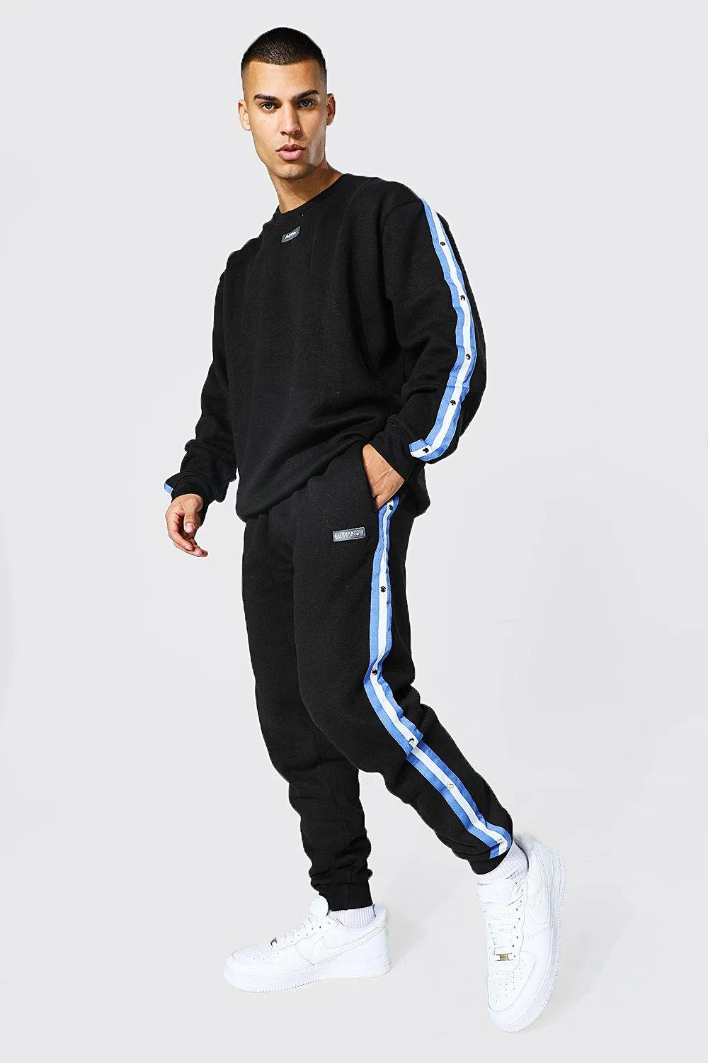 Oversized Man Popper Sweatshirt Tracksuit