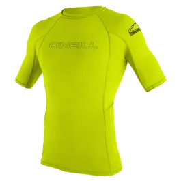 O'Neill Basic Skins Youth Short Sleeve Rash Vest - Lime