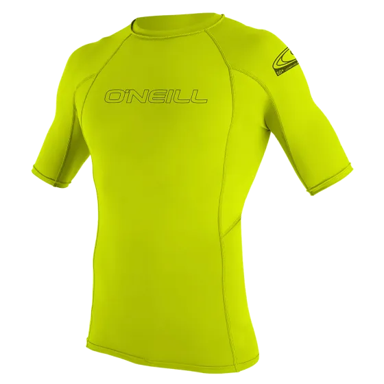 O'Neill Basic Skins Youth Short Sleeve Rash Vest - Lime