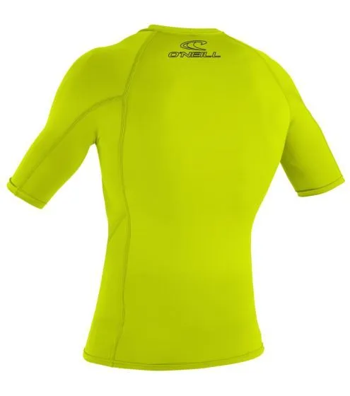 O'Neill Basic Skins Youth Short Sleeve Rash Vest - Lime