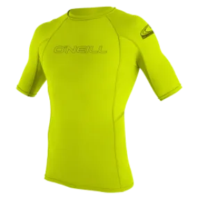 O'Neill Basic Skins Youth Short Sleeve Rash Vest - Lime