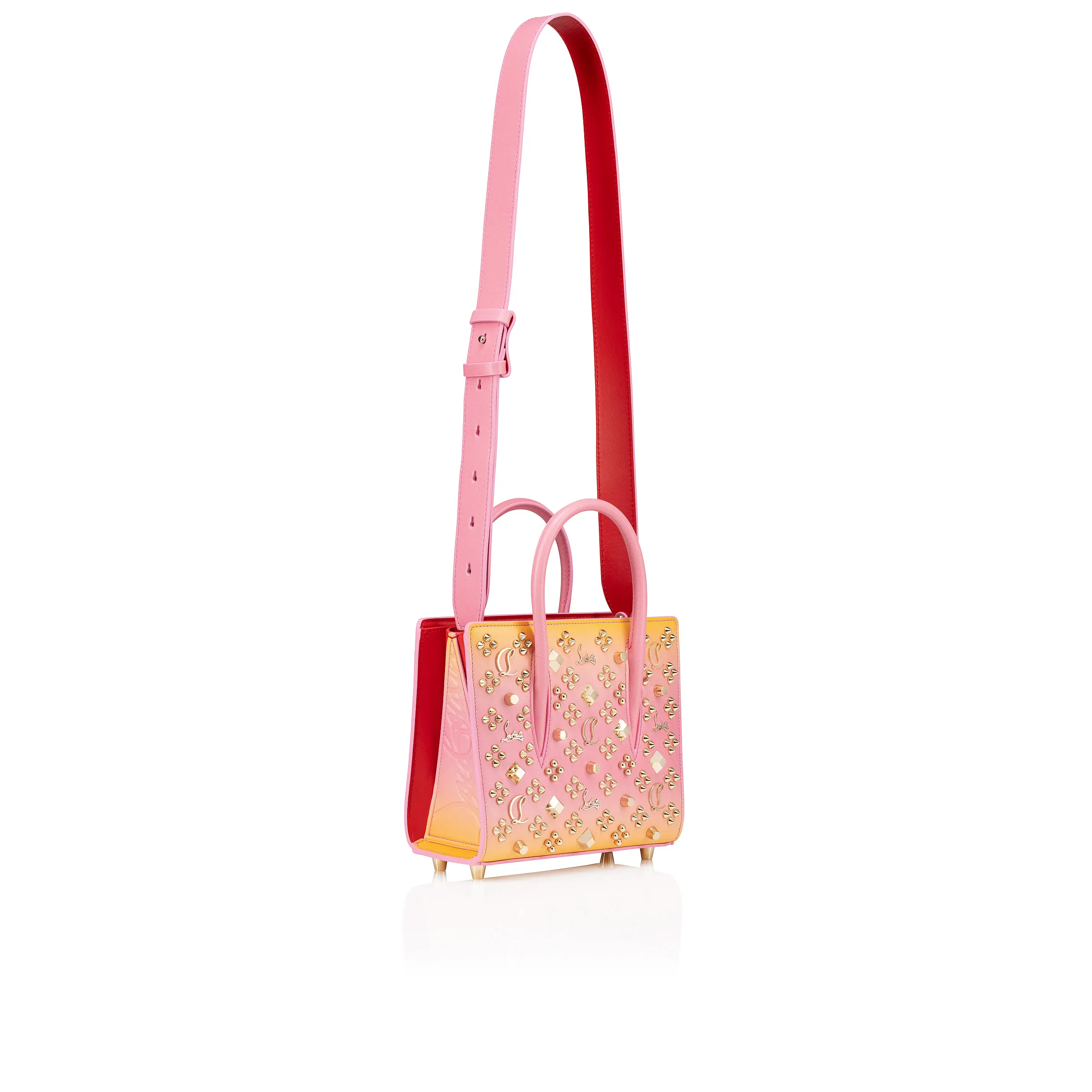 Paloma mini Top handle bag - Gradient calf leather and spikes Loubinthesky - Degraftersun