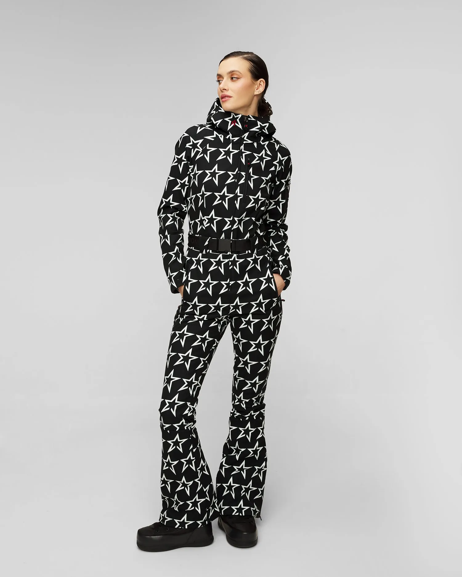 PERFECT MOMENT STAR ski suit W3000140-1925logostarprintblacksnowwhitestar