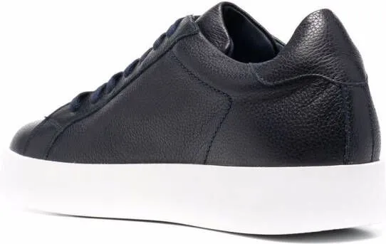 Philipp Plein logo-print leather trainers Blue