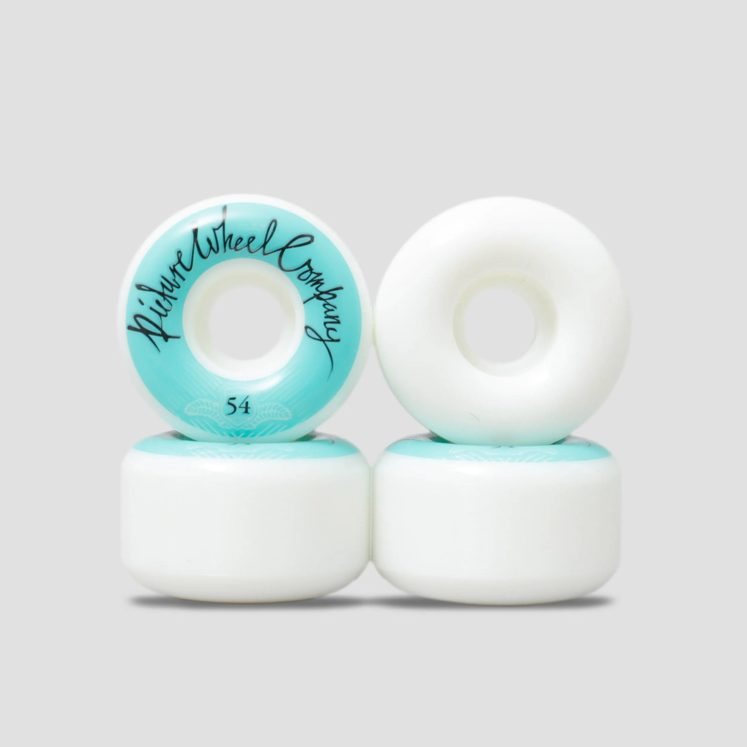 Picture 54mm POP Skateboard Reverse Wheels Teal