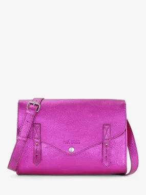 Pink Leather Cross-body Bag for Women - L'Indispensable Electric Pink | PAUL MARIUS