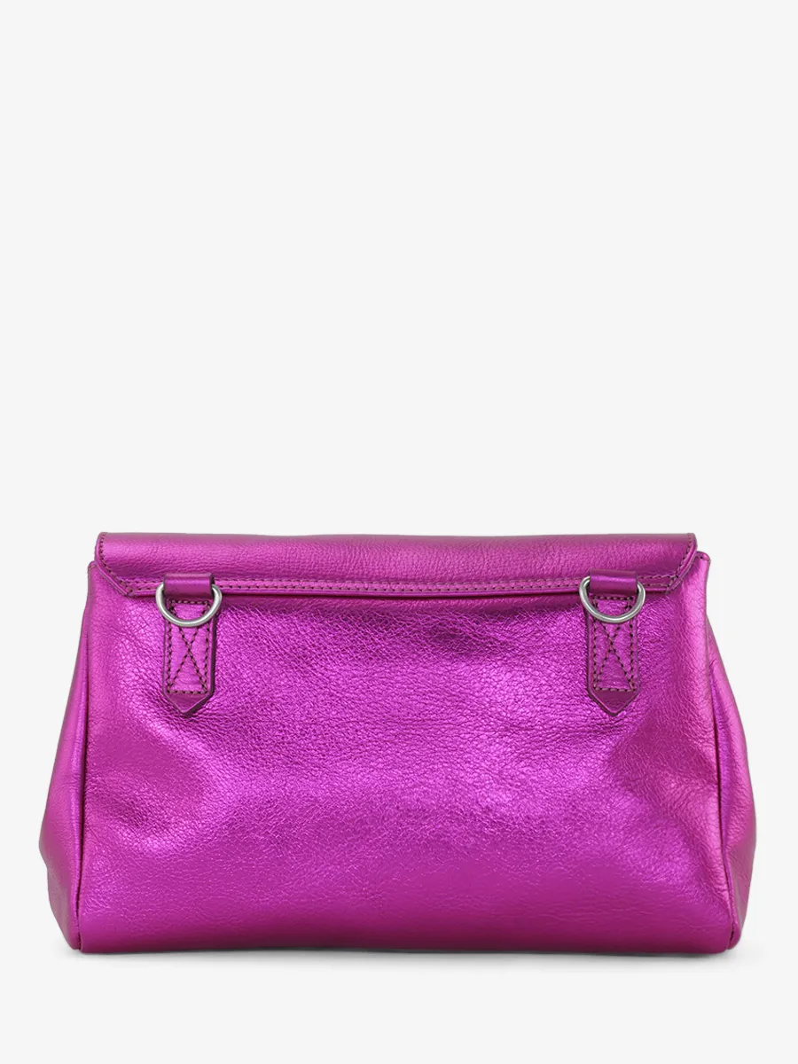 Pink Leather Cross-body Bag for Women - Suzon M Electric Pink | PAUL MARIUS