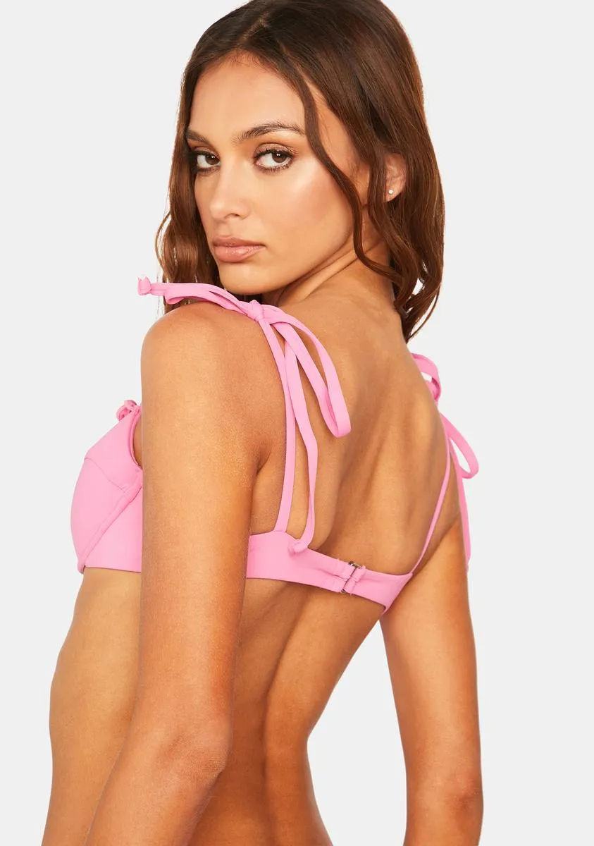 Pink Lucia Bikini Top-