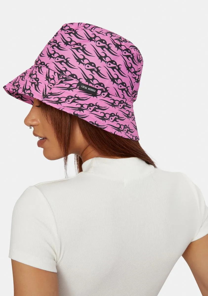 Pink Tattoo Love Bucket Hat-